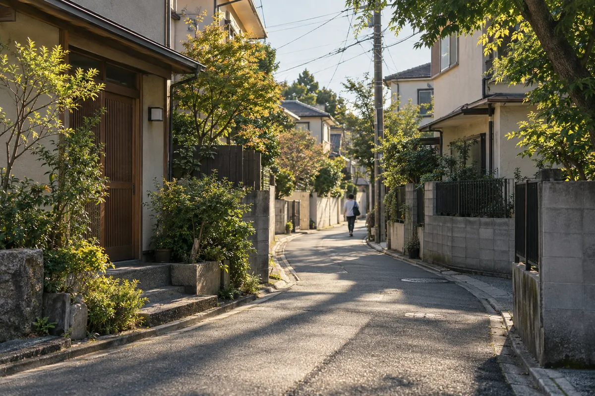 緑のある日本の住宅街